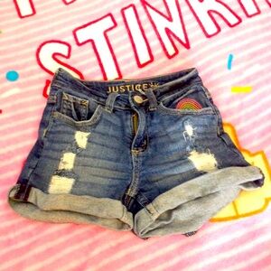 Girls justice Jean shorts .